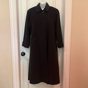 VINTAGE JH COLLECTIBLE DARK CHARCOAL LAMBS WOOL CASHMERE MINIMALIST COAT 4